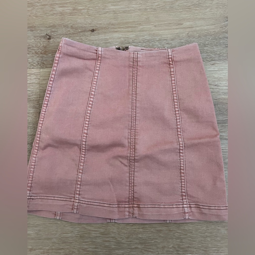 Free People Pink Mini Skirt